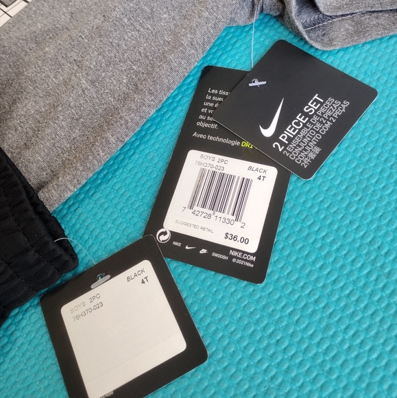 NWT NIKE DRI-FIT Boys Just Do It T-Shirt & Shorts 2 Piece Set 4T 3-4 YRS - Picture 3 of 5